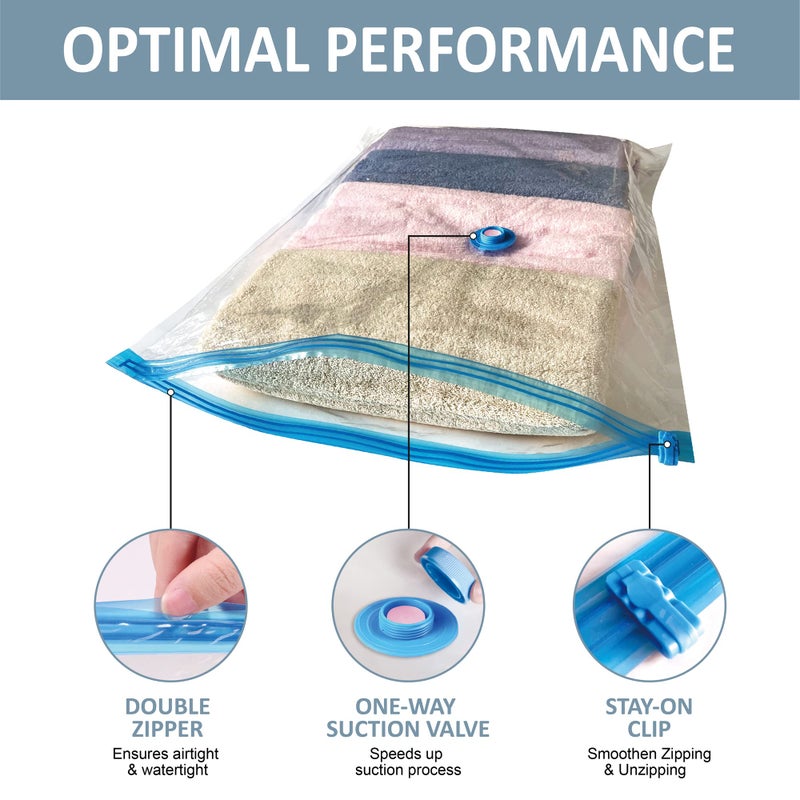 Roomimaster Vacuum Storage Bags, Vacuum Seal Space Saver Bags for Clothing, Travel Lugggage,Carry-on, Blankets, Comforters, Pilow, Bedding, 10 Large - Image 5