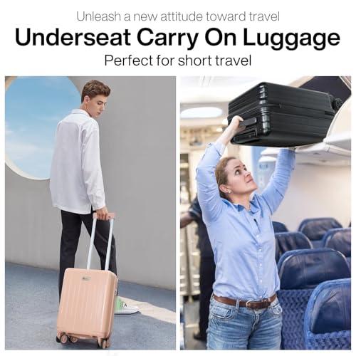 Aklsvion 18-inch Carry-on Boarding Luggage: Equipped with Movable Wheels, TSA Approved,Under the Seat, Hard Shell Construction, Lightweight Bag with Essential Accessories (Jet Black) - Image 2