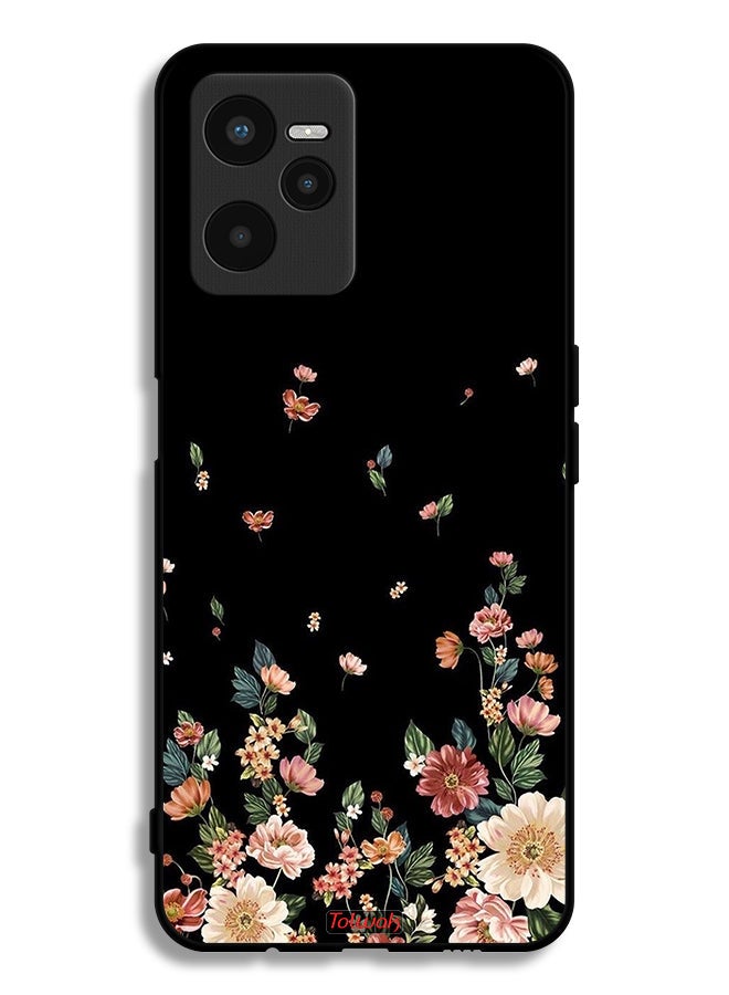 Tolwak غطاء حماية لهاتف Realme C35 مزين بزهور صغيرة في الأسفل - Image 2