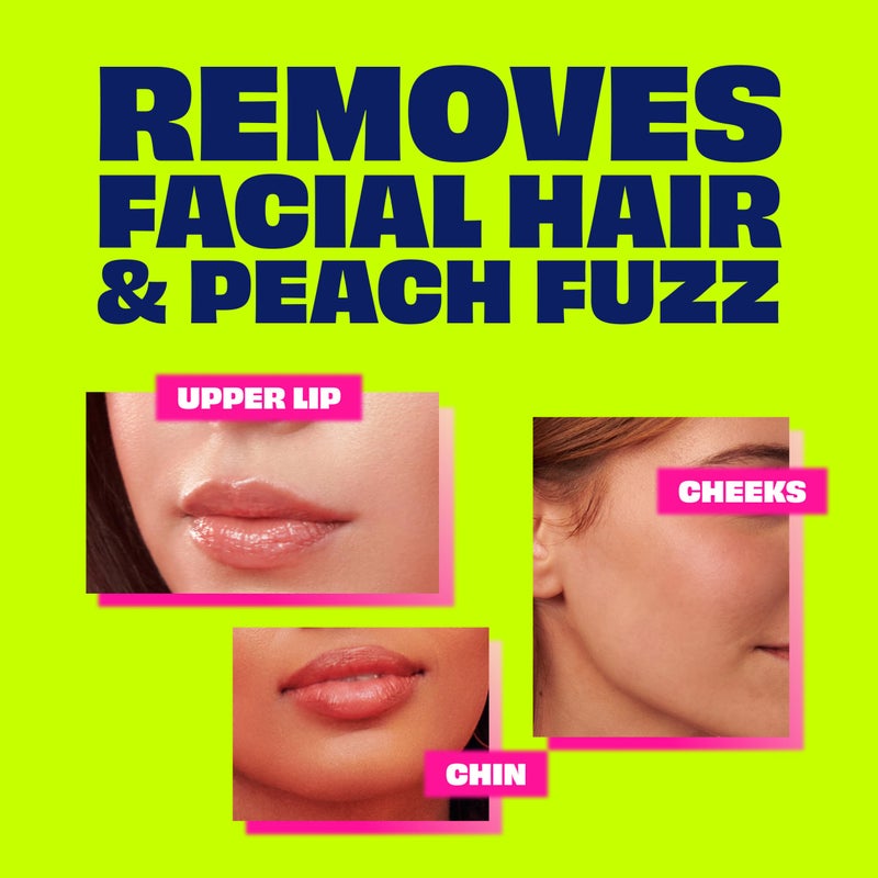 Nair كريم إزالة الشعر المقشر للوجه من NAIR - إزالة شعر فعالة لبشرة ناعمة مع حمض الهيالورونيك، 1.76 أونصة - Image 3