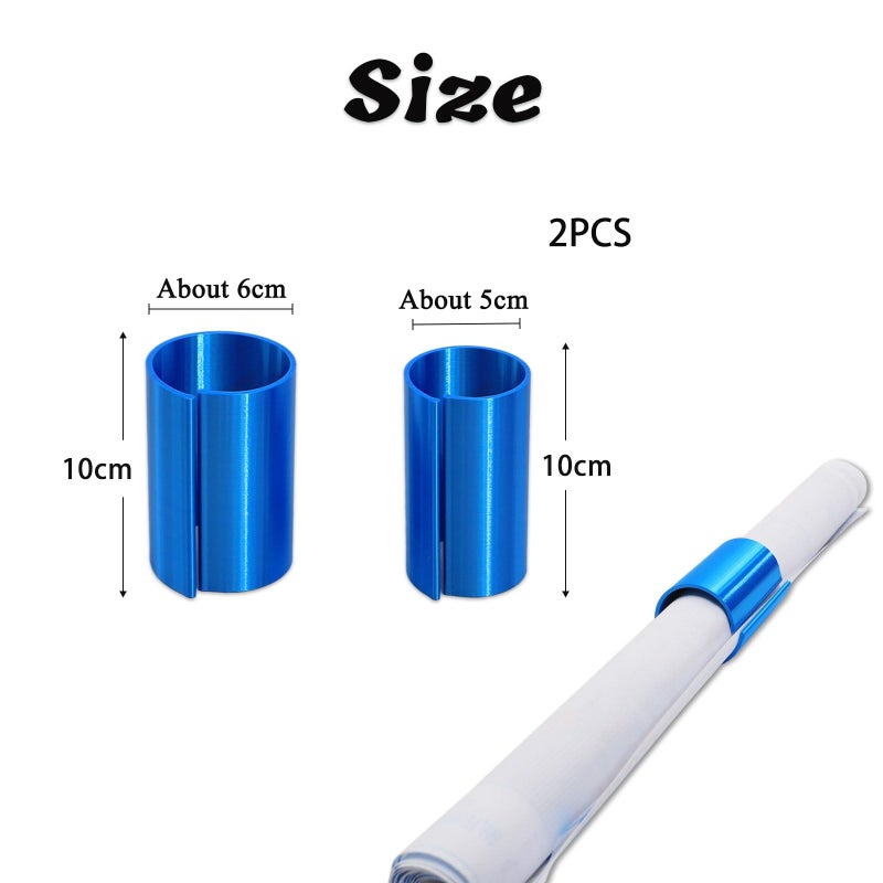 HOZOE Diamond Painting Canvas Roll Holder,Fixed Scroll Anti-Roll Bracket,Diamond Scroll Ring Storage Tool,Diamond Painting Art Accessories,3D Printing,2-Pack (Blue) - Image 3