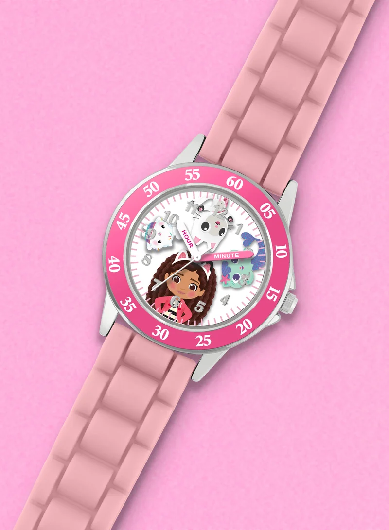 Gabby's Dollhouse Gabby's Dollhouse Pink Silicone Time Teacher Strap Watch - GAB9000ARG