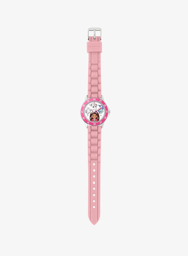 Gabby's Dollhouse Gabby's Dollhouse Pink Silicone Time Teacher Strap Watch - GAB9000ARG