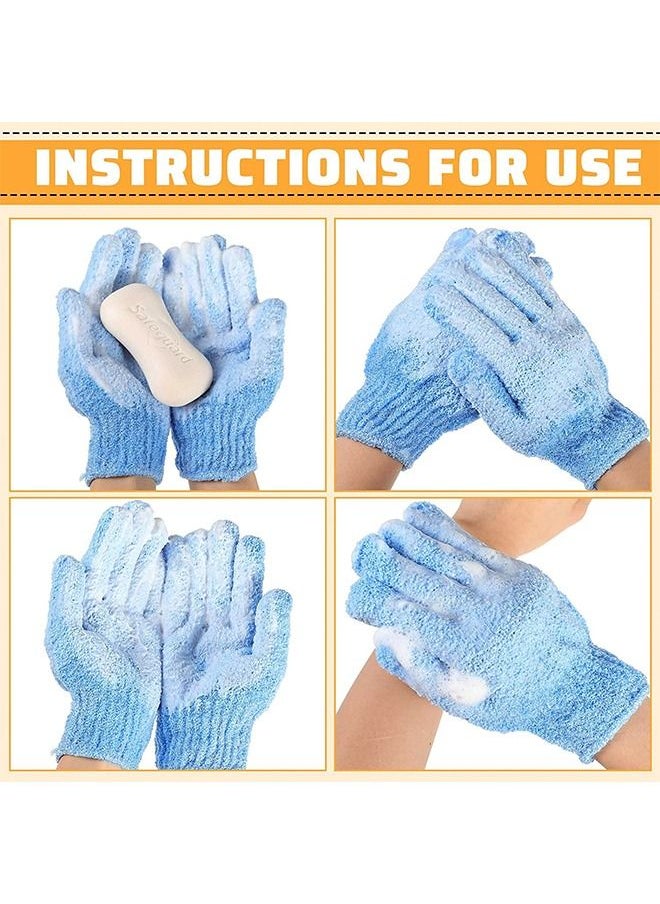 Pair of Exfoliating Bath Gloves with Hanging Loops