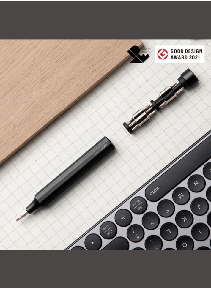HOTO HOTO 24-in-1 Precision Screwdriver Pen Set – Red, Magnetic Manual Repair Tool with S2 Steel Bits, Aluminum Alloy Body for Electronics, Eyeglasses, Watches, Laptops – QWLSD004  - Image 4