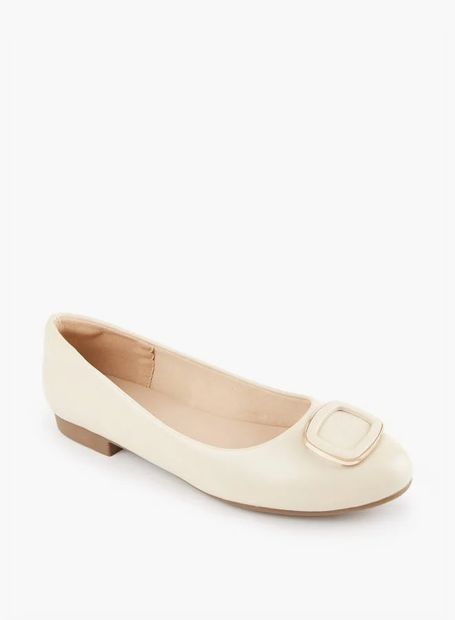 Flora Bella By Shoexpress Solid Slip-On Ballerina Shoes