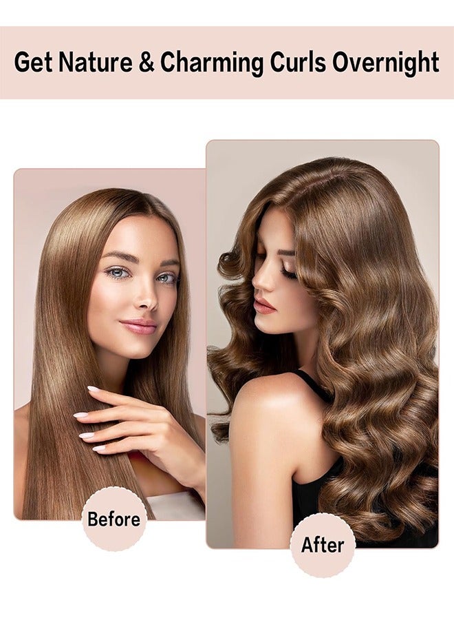 3 PCS Heatless Hair Curler, Rods with Hook, Heatless Curling Rod for All Hair Types, No Heat Curlers to Sleep In, Overnight Heatless Curls for Blowout Hair (khaki) - Image 2
