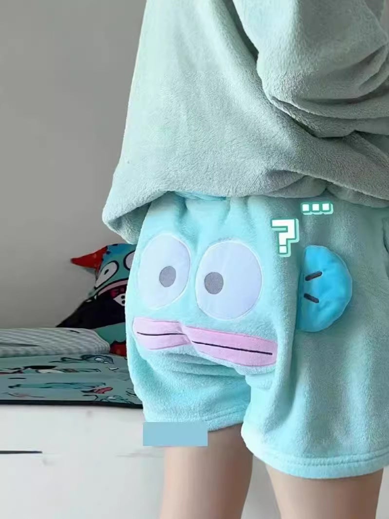 شورتات أطفال مزينة بأسماك قبيحة مضحكة بتصميم طلابي إحساس نيش فضفاضة عادية - Image 2
