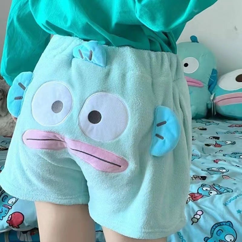 شورتات أطفال مزينة بأسماك قبيحة مضحكة بتصميم طلابي إحساس نيش فضفاضة عادية - Image 1
