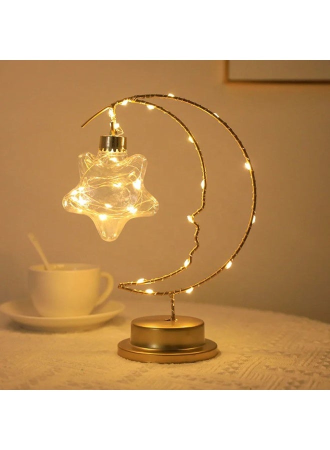 فانوس هلال معدن لرمضان الابعاد 27 سم