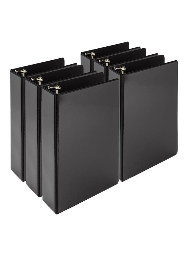 سامسيل مجلد سامسيل الاقتصادي الصغير ذو الثلاث حلقات، مقاس 2 بوصة، صنع في الولايات المتحدة الأمريكية، مجلد بحلقات دائرية، غلاف قابل للتخصيص غير لاصق، عرض 2 بوصة، عبوة من 6 مجلدات، أسود - Image 1