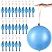 HSLCGF 24 Pcs Blue Punch Balloons Bounce with Rubber Band Handle Punching Balloon Heavy Duty for Birthday party favors Kids Blue - Image 2