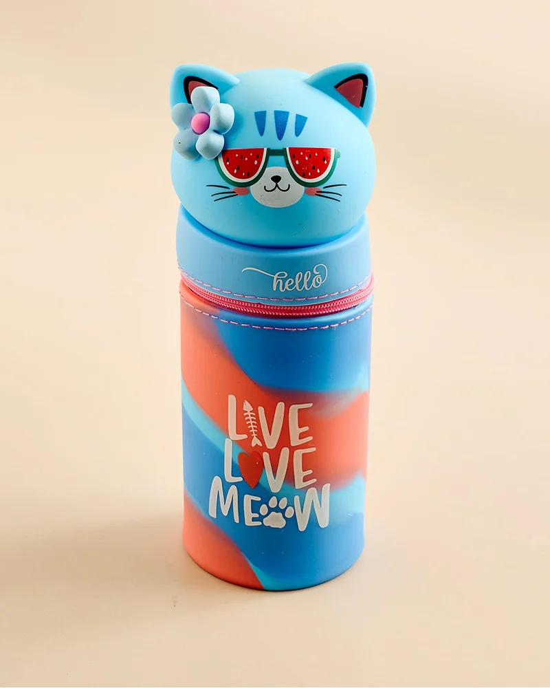 Redtag Kids Assorted Cat Silicone Pen Holder With PVC Charm