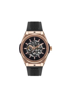 BEVERLY HILLS POLO CLUB Beverly Hills Polo Club BP3636X.451 Men Mechanical Display Watch & Silicone Strap Black  - Image 1