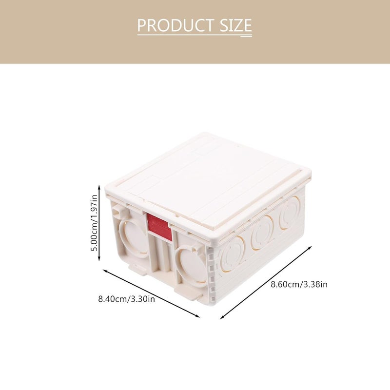 White PVC Fireproof Junction Box 86 Type Recessed Socket Cover 20Pcs 50Mm Thick - Image 3