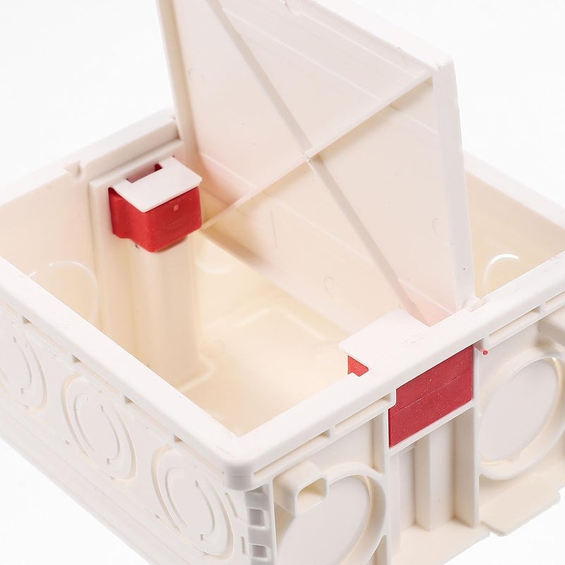 White PVC Fireproof Junction Box 86 Type Recessed Socket Cover 20Pcs 50Mm Thick - Image 4