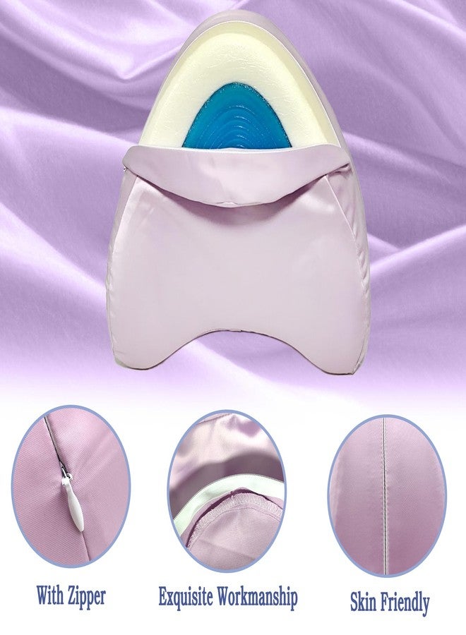 xcivi Satin Pillowcase for Contour Memory Foam Side Sleeper Support Pillow, Pillowcover for Knee Pillow, Smooth & Soft Pillow Cover (Purple) - Image 3