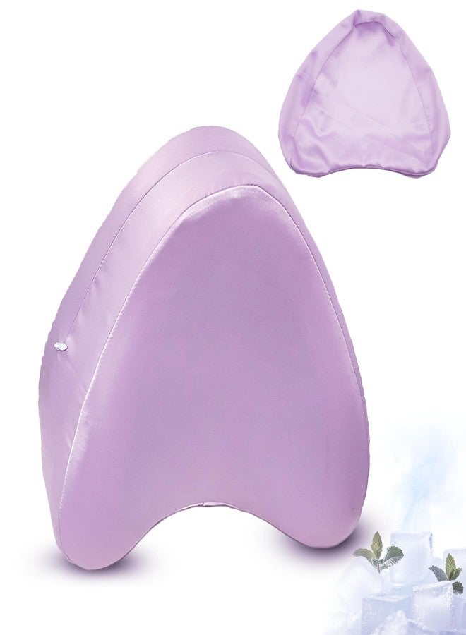xcivi Satin Pillowcase for Contour Memory Foam Side Sleeper Support Pillow, Pillowcover for Knee Pillow, Smooth & Soft Pillow Cover (Purple) - Image 1