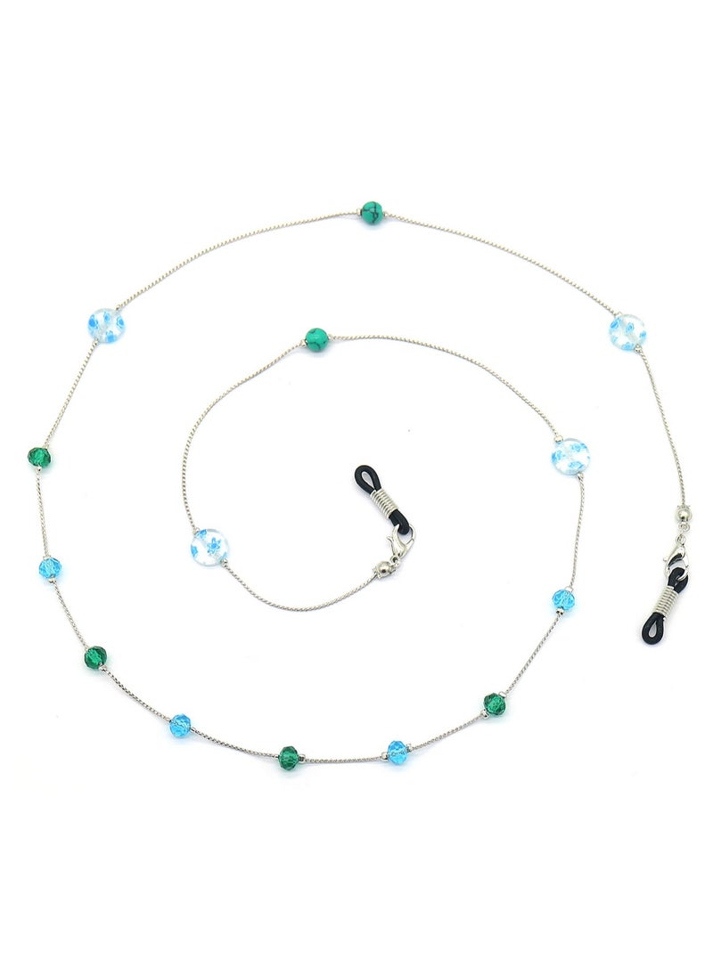 LAIAOCISI - Handmade Beaded Eyeglasses Chain - Blue - Image 1