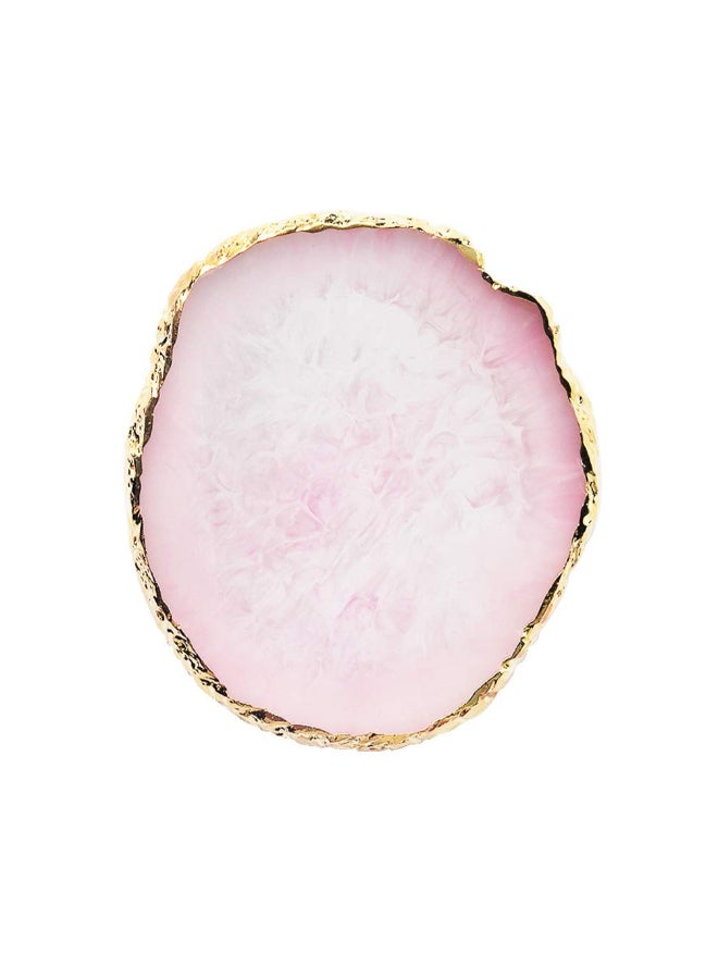 JASSINS Resin Nail Art PaletteNail Art Painting Mixed Color Palette Gold Edge Nail Gel Color Makeup Display Board Pink - Image 3