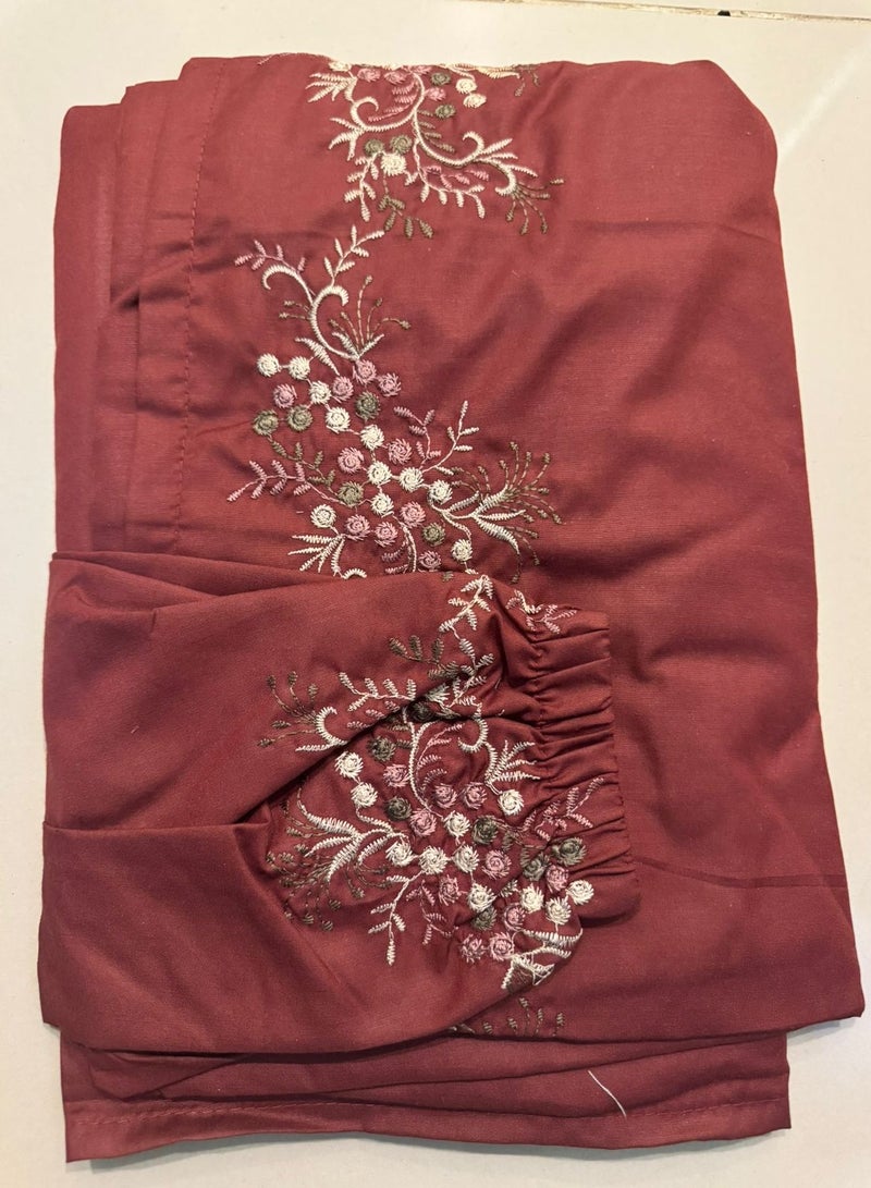 Brides Embroidered prayer shawl, cool cotton, open to wear - set of 3 pieces in different colors - Image 2