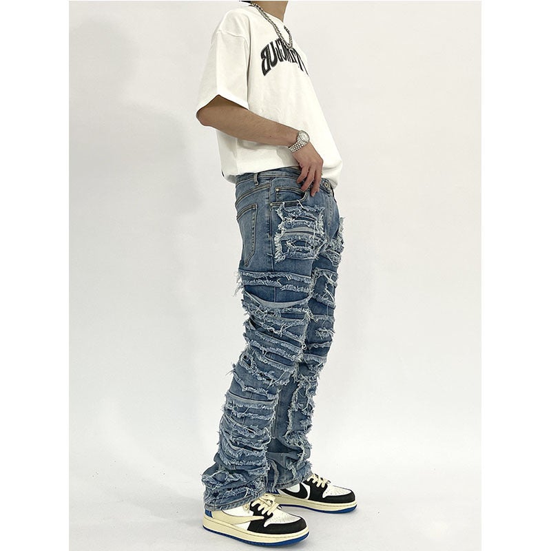 Unisex Classic Denim Jeans Loose Fit Daily Outdoor Wear - Image 3