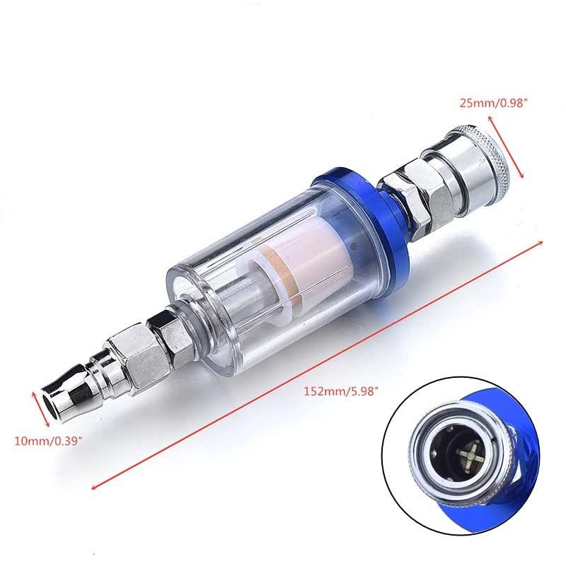 Digital Craft 1/4'' Water Oil Separator Air Filter Moisture Trap with for Compressor Spray Paint Gun Tool Pressure Parts - Image 2