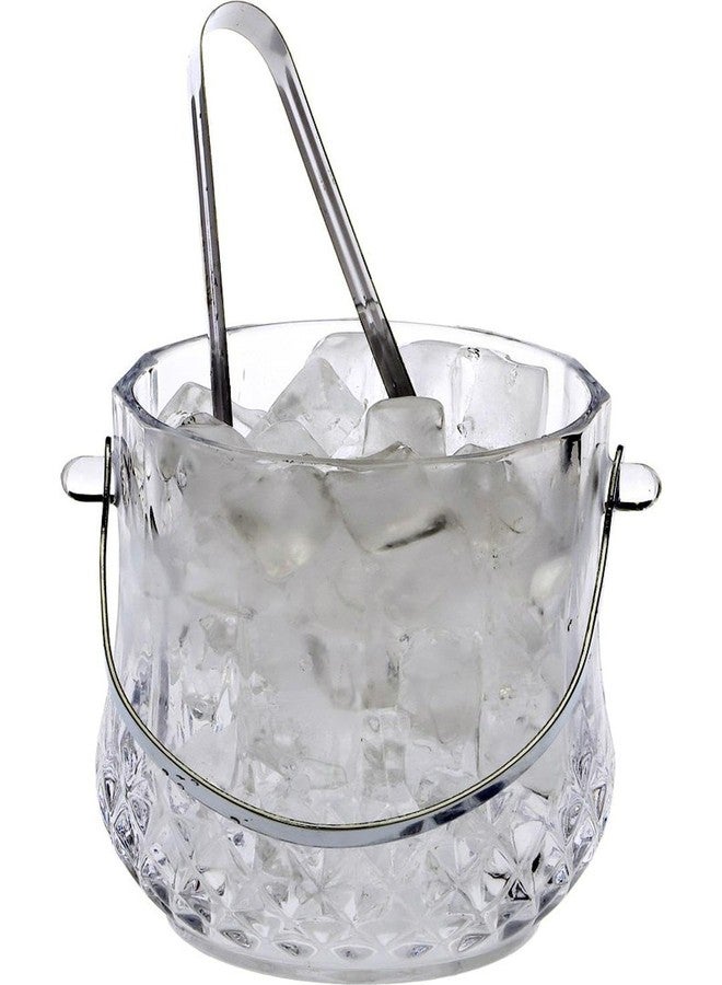 1st Time Ice Bucket with Handle for Bar, Restaurants, Home & Café, Clear, 13.5 x 13.5 x 13.5 CM, 1000 Ml, Pack of 2- J10 - Image 2