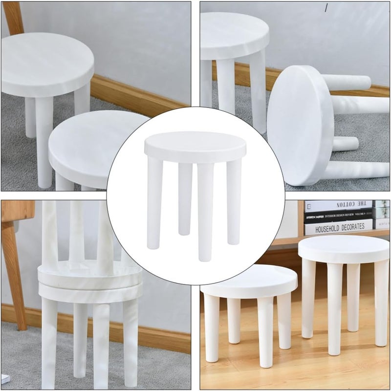 WOONEKY ’s Non-Slip Thickened Plastic Stool, 25x27cm Low Bathroom and Living Room Seat, Anti-Skid Sturdy ’ Step Stool for Home Use - Image 4