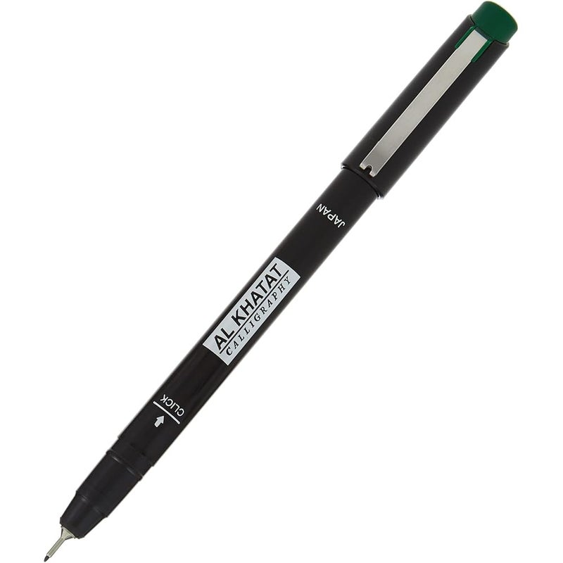 Al Khatat Green Calligraphy Pens 1 mm - Pack of 12 - Image 1