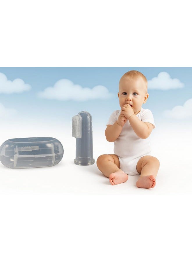 Sweetie Finger Toothbrush Clear Train Your Child Healthy Oral Finger Brush - Image 1