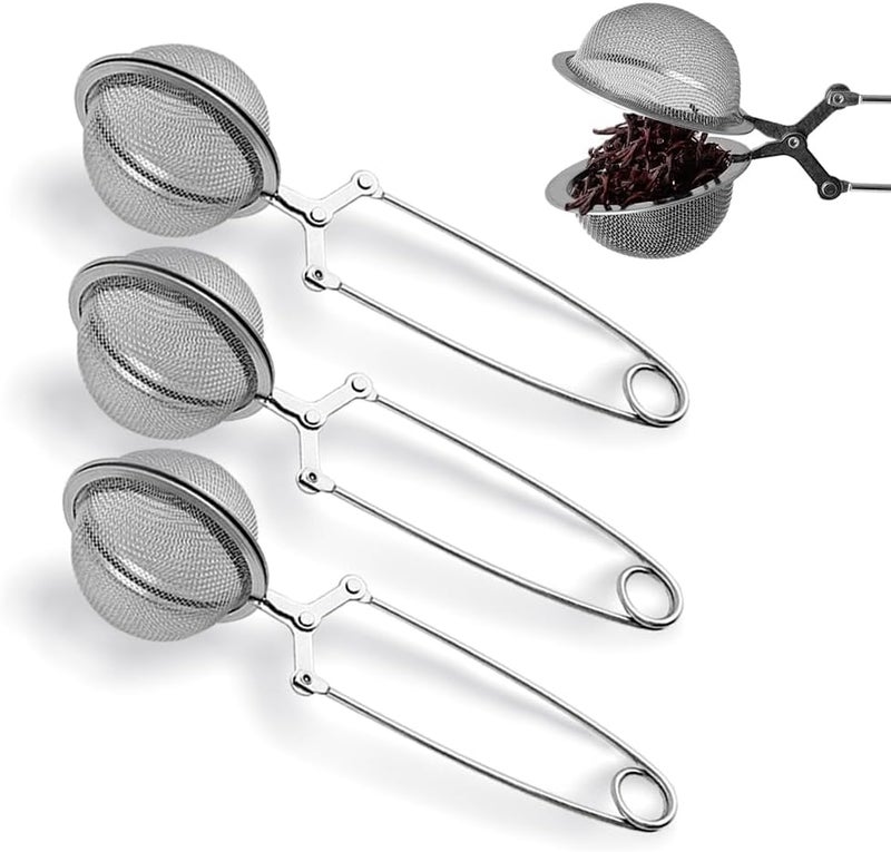 Ridwrog nap Ball Tea Strainer, Ridworg 3 Pack Premium Stainless Steel Tea Infuser with Handle for Loose Leaf Tea Fine Mesh Tea Balls Filter Infusers - Image 1