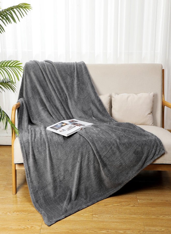 Tinideya 6 Pack Sherpa Fleece Throw Blankets Bulk 50"x 60" Soft Plush Wedding Throw Blankets for Couch Sofa Spa Sleepover Party Favor Supplies Travel Guest Room Home Decor (Gray) - Image 4