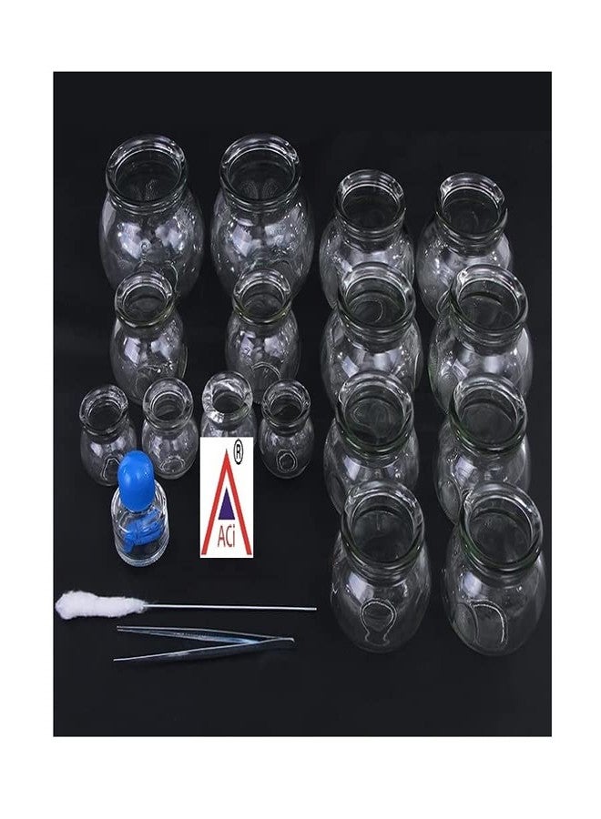 اسي أكواب زجاجية للحجامة من ACi - 16 قطعة - Image 2