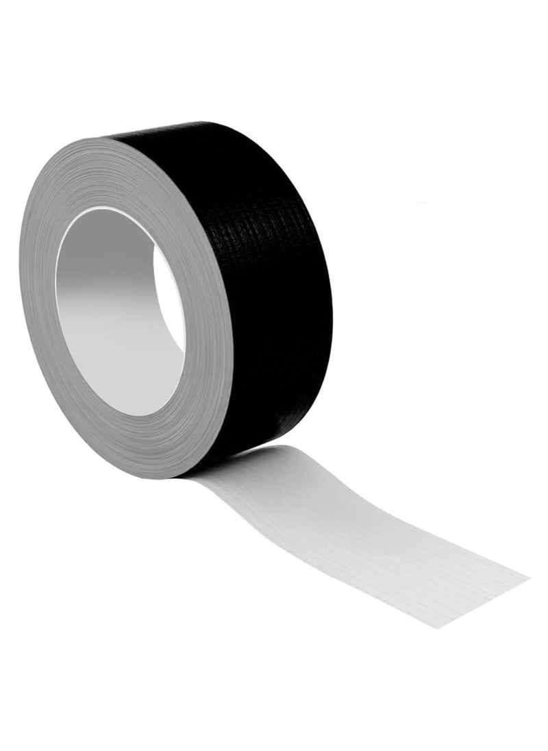 RACO - RACO Duct/Cloth Tapes Strong Adhesive Tape for Sealing, Patching, Securing Cables and Labelling, Heavy Duty Tape for Indoor & Outdoor Use 50mmx25M (Black) - Image 1