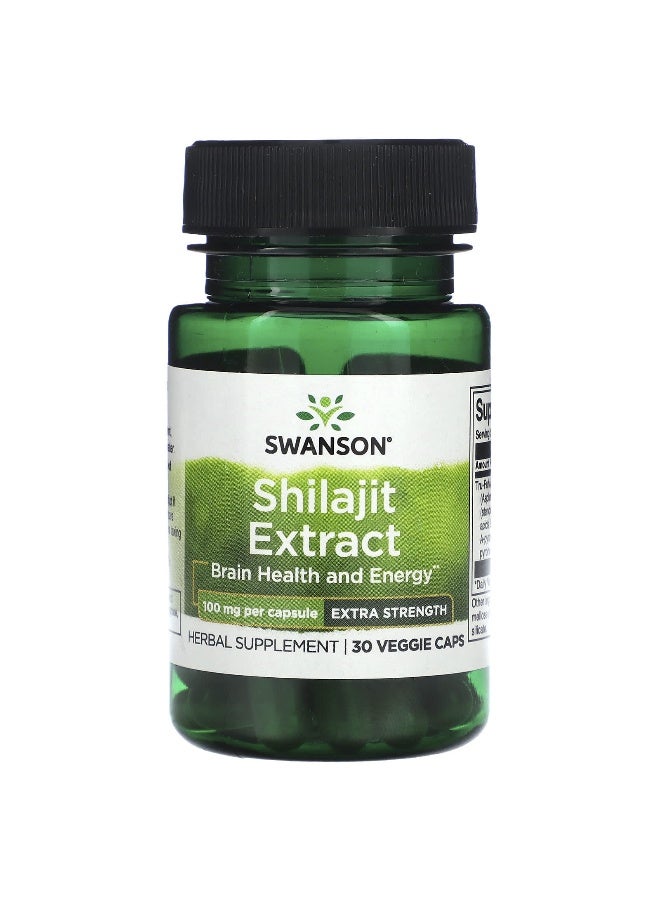 Swanson, Shilajit Extract, 100 mg, 30 Veggie Caps - Image 1