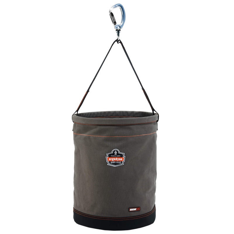 Ergodyne Arsenal 5945 X-Large Canvas Tool Bucket with Swiveling Carabiner, Gray - Image 4
