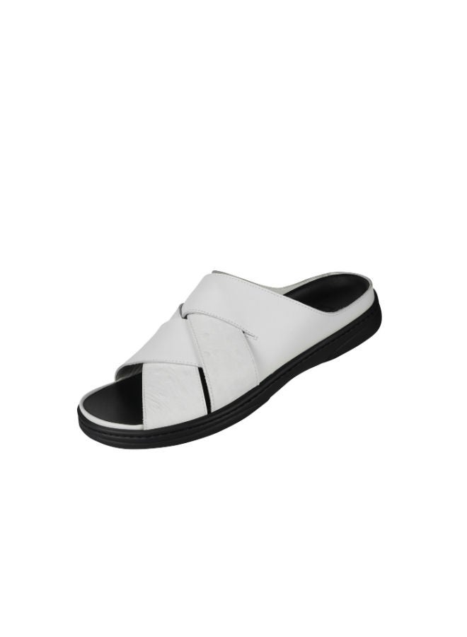 barjeel uno Barjeel Uno Mens Arabic Sandals 2339 White  - Image 2