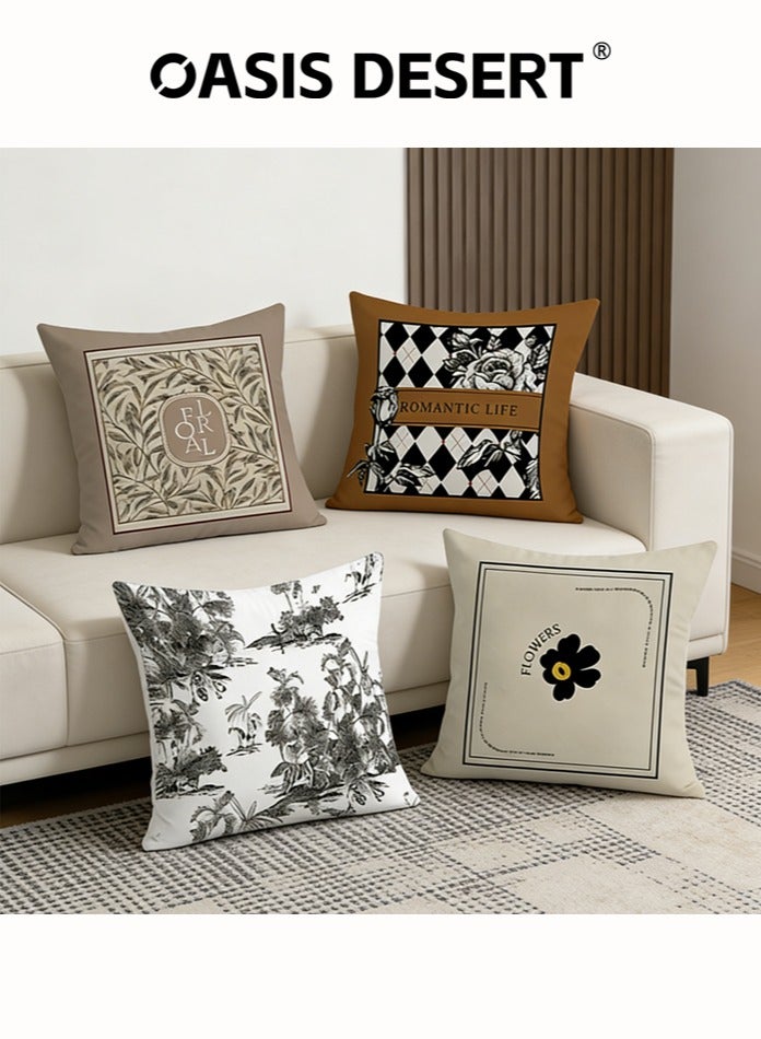 OASIS DESERT Nordic Ins Style Cushion Covers Set of 4, Throw Pillow Cover, Abstract Modern Decorative Couch Pillow Case 45cm x 45cm, For Living Room Sofa Car Couch Bed Pillowcases （Double Sided Pattern） - Image 2