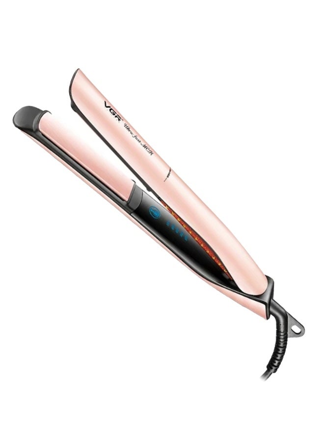 VGR Professional Ceramic Hair Straightener V-513 – Fast Heating Flat Iron with Touch Control & Salon-Quality Results Advanced Hair Styling Tool with Adjustable Temperature, Auto Shut-Off & 360° Swivel Cord for Smooth, Shiny Hair pink - Image 1