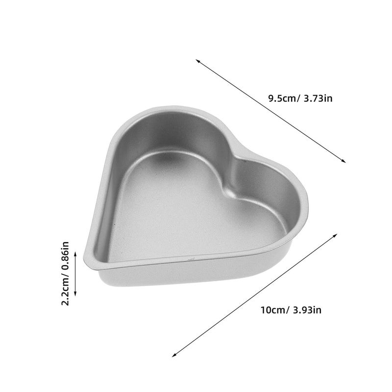 Nonstick Heart Cheesecake Pans Set Of 3 4 Inch Carbon Steel For Baking - Image 3