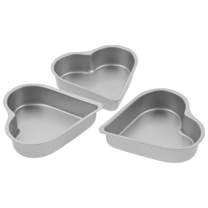 Nonstick Heart Cheesecake Pans Set Of 3 4 Inch Carbon Steel For Baking - Image 2