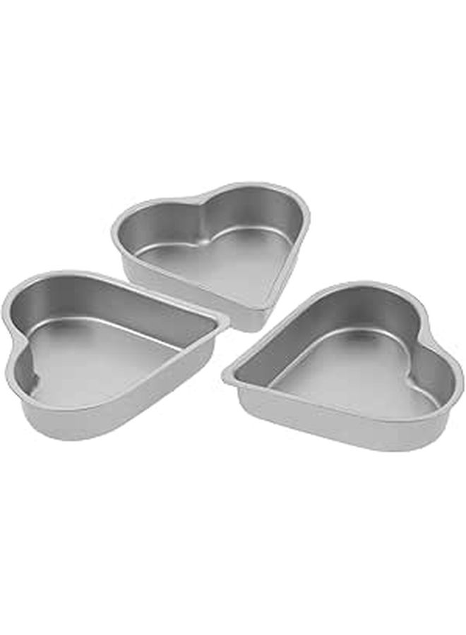 Nonstick Heart Cheesecake Pans Set Of 3 4 Inch Carbon Steel For Baking - Image 1