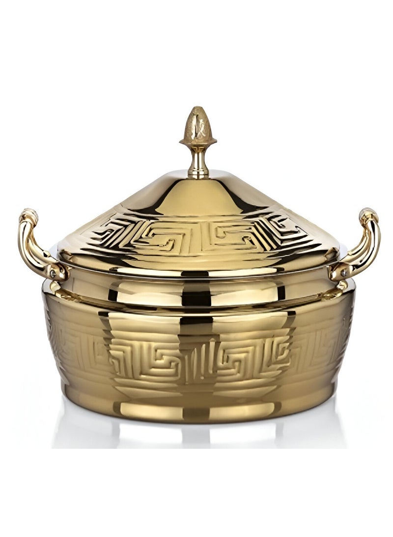 Homemaker Hannah Hotpot 2500ML – Gold – Premium Stainless Steel Hot Pot for Serving & Cooking with Elegant Gold Finish