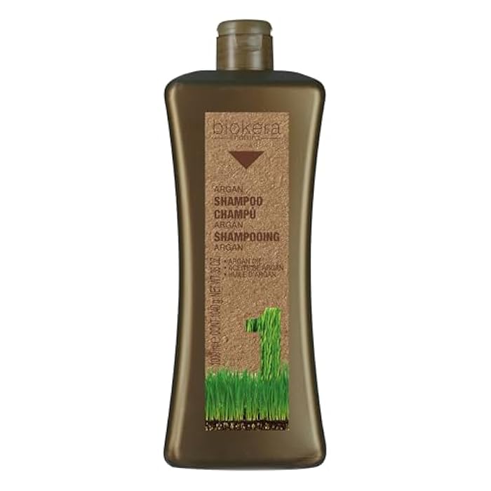 SALERM - Argan Shampoo Biokera Natura - 1000 ml - for Damaged Hair - with Argan and Cotton Oil - Deep Hydration - Gentle and Effective Cleaning - Shiny Hair - Image 1