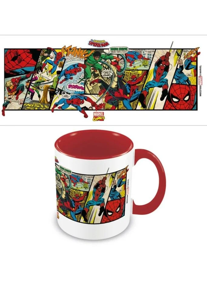 Pyramid Marvel Comics Spider-Man Panels Red Coloured Inner Mug