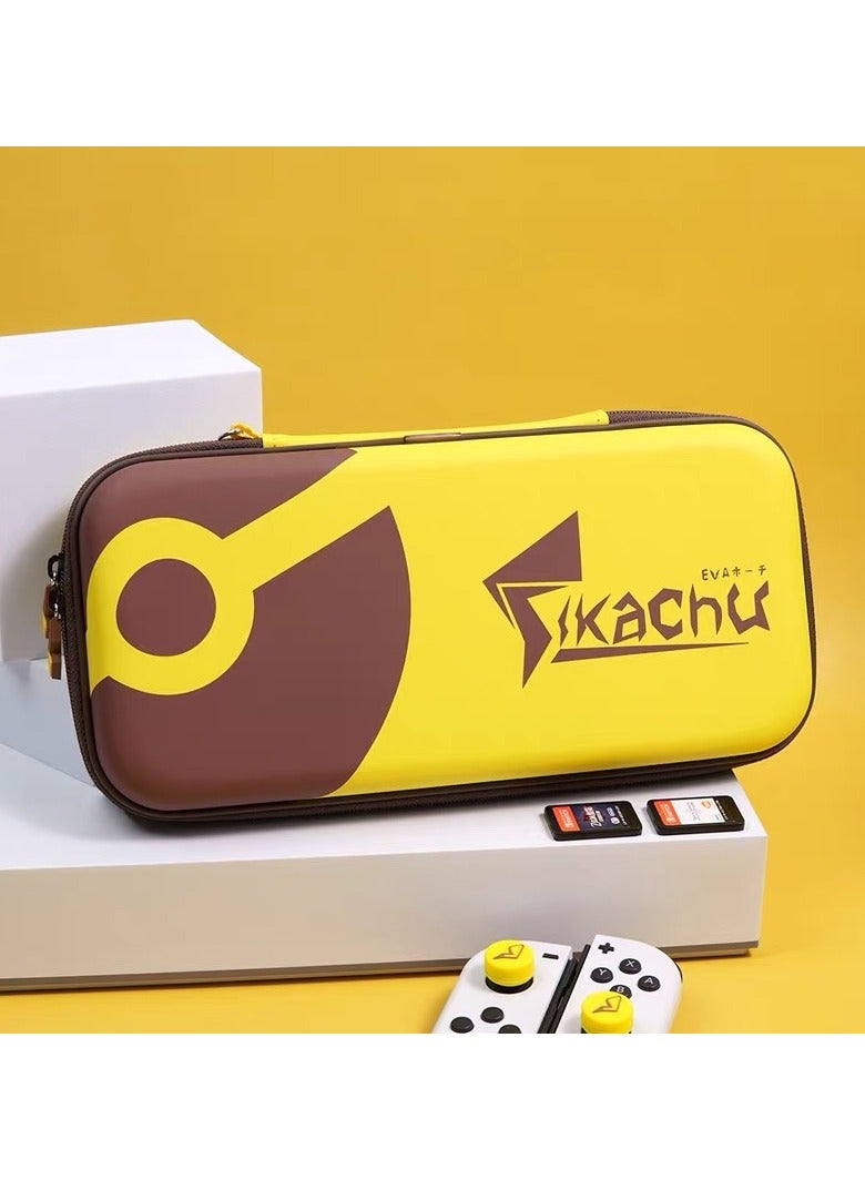 Pokémon Themed Pattern Pikachu Zippered Storage Bag for Nintendo Switch/Switch OLED,Protective Portable Carry Case with 10 Game Card Slots, Portable Travel Carry Cover for Switch/Switch OLED  - Image 4