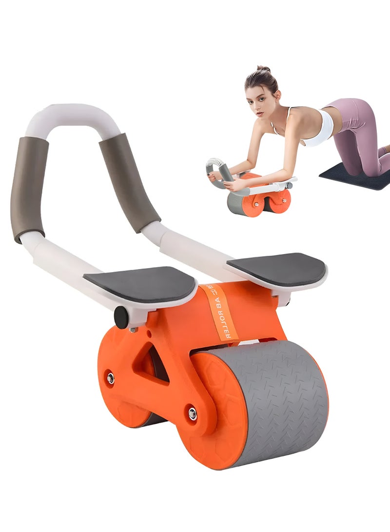 Reko Automatic Rebound Ab Abdominal Exercise Roller Wheel, with Elbow Support and Abs Roller Wheel Core Exercise Equipment, Home Gym Fitness Abdominal Roller with Knee Pad for Men Women - Multicolor - Image 1