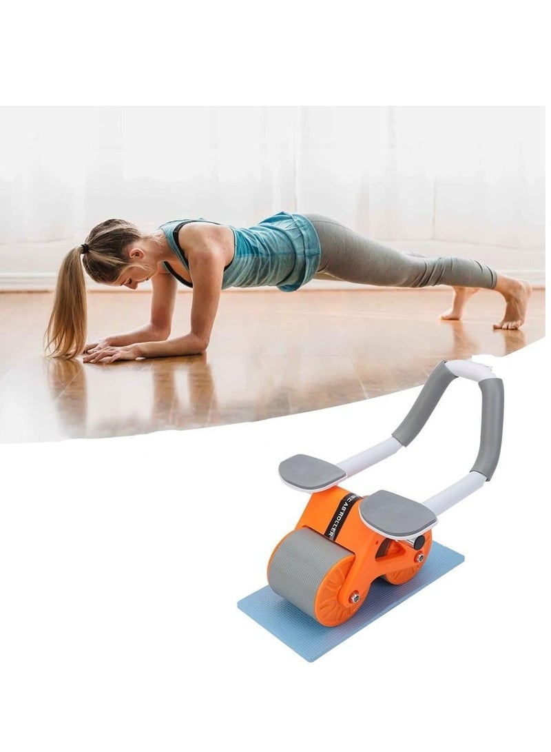 Reko Automatic Rebound Ab Abdominal Exercise Roller Wheel, with Elbow Support and Abs Roller Wheel Core Exercise Equipment, Home Gym Fitness Abdominal Roller with Knee Pad for Men Women - Multicolor - Image 2