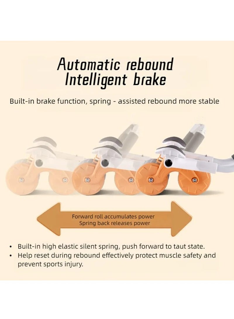 Reko Automatic Rebound Ab Abdominal Exercise Roller Wheel, with Elbow Support and Abs Roller Wheel Core Exercise Equipment, Home Gym Fitness Abdominal Roller with Knee Pad for Men Women - Multicolor - Image 5